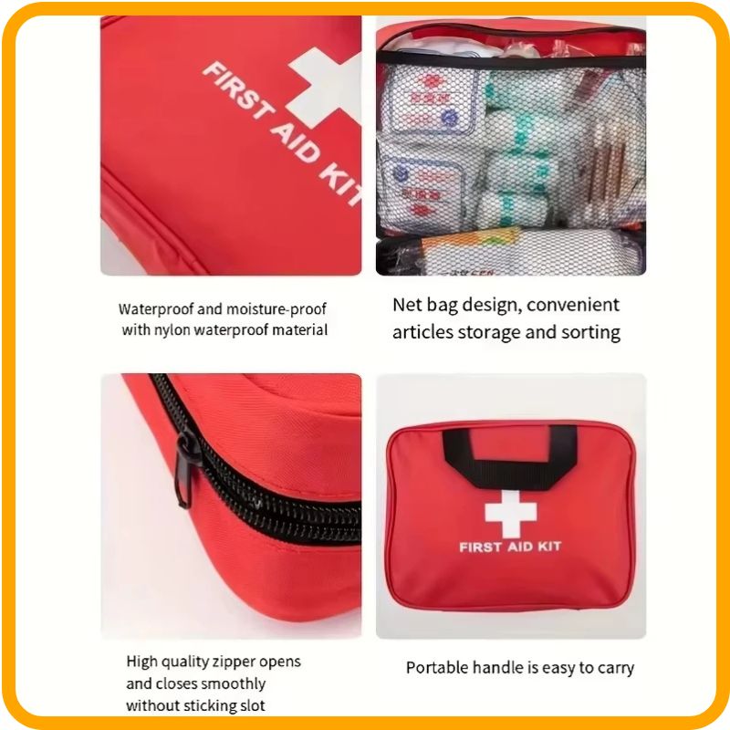 184-Piece First Aid Kit – Portable Emergency Medical Bag