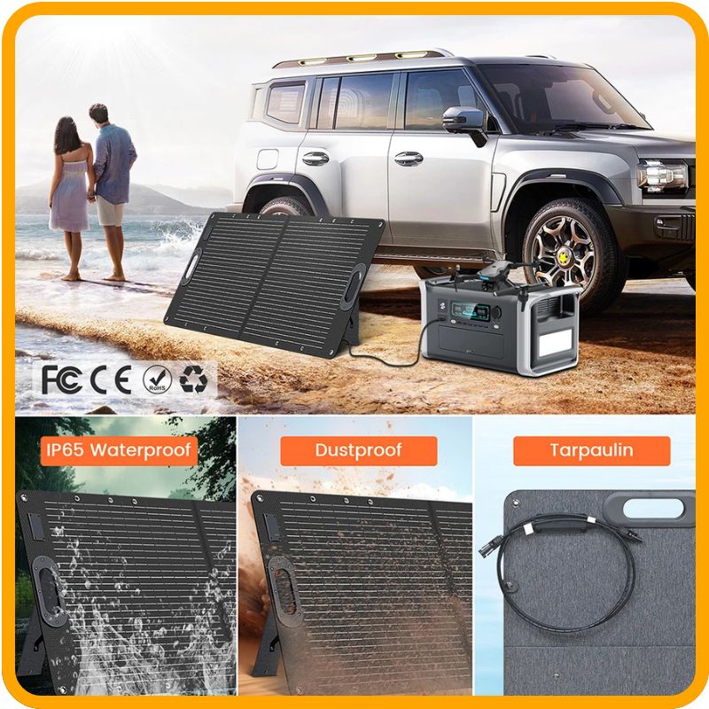 100W Foldable Solar Panel – High Efficiency ETFE Panel for Power Stations & Outdoor Use