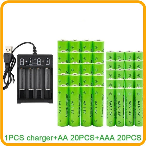 1.5V Rechargeable Battery Set – AA + AAA + Smart Charger | Long-Life Power
