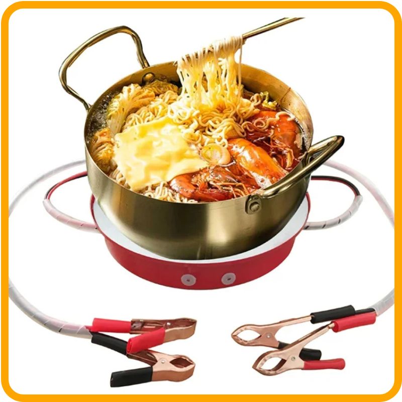 Plaque de cuisson à induction solaire 12 V 400 W – Cuisinière CC hors réseau pour usage extérieur | Aucune électricité nécessaire
