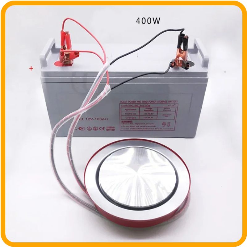 Plaque de cuisson à induction solaire 12 V 400 W – Cuisinière CC hors réseau pour usage extérieur | Aucune électricité nécessaire