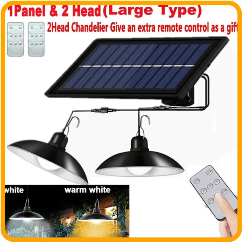 Solar Pendant LED Light – Waterproof Outdoor Hanging Lamp | Remote Control