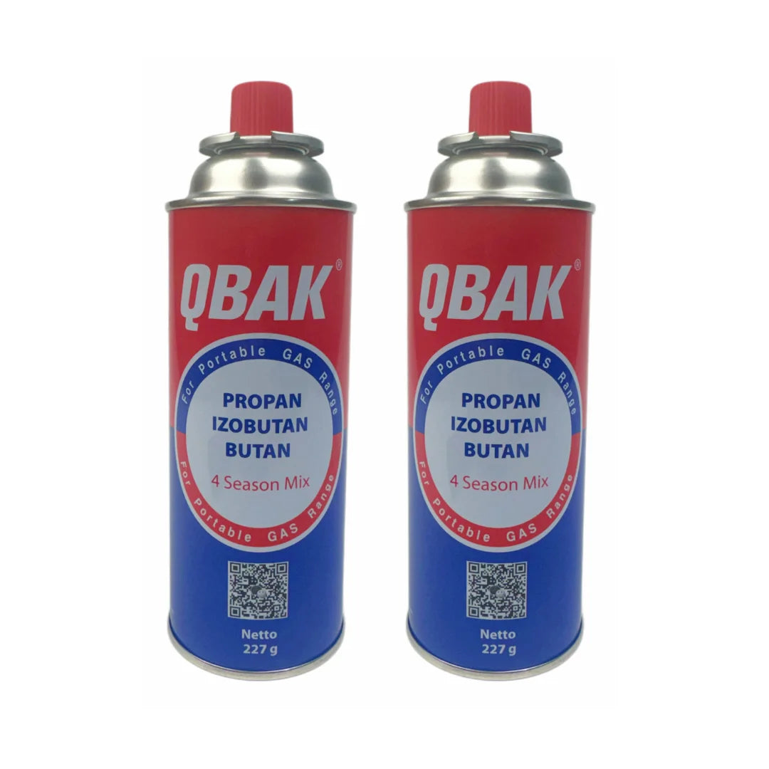 QBAK Butane Gas Cartridge – 227g Safety Valve Canister for Portable Stoves ensures safe, efficient fueling for camping.