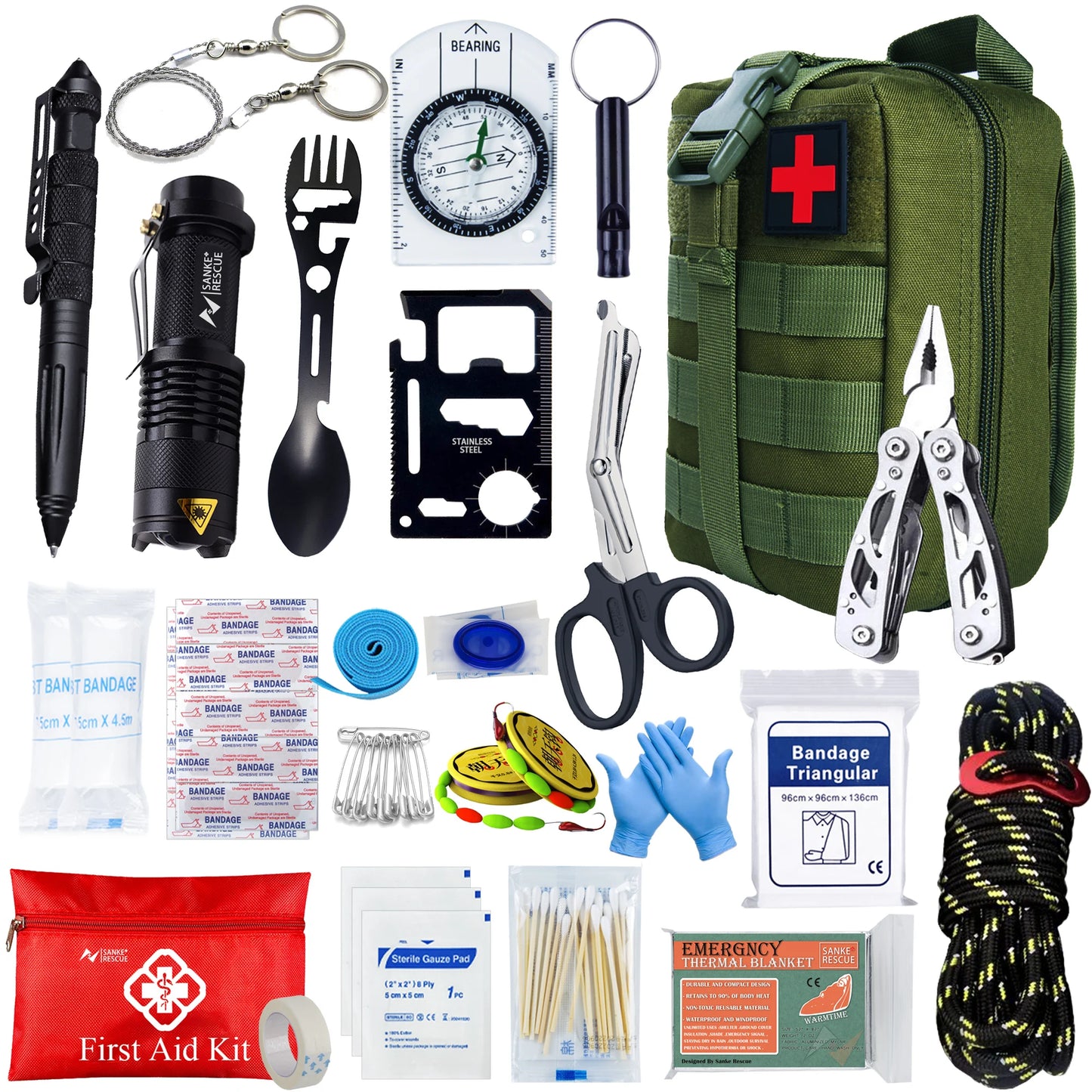 24-in-1 Survival & First Aid Kit