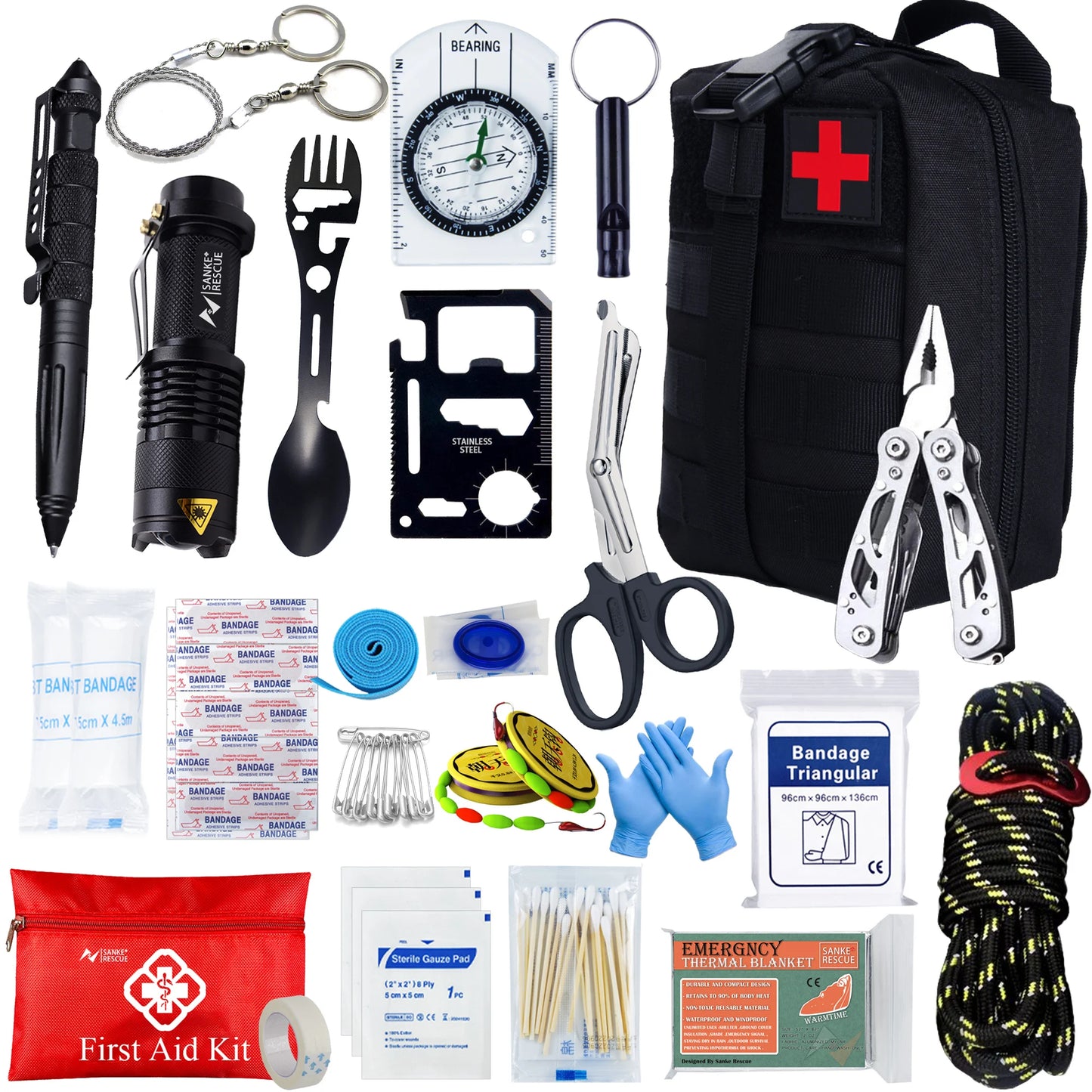 24-in-1 Survival & First Aid Kit