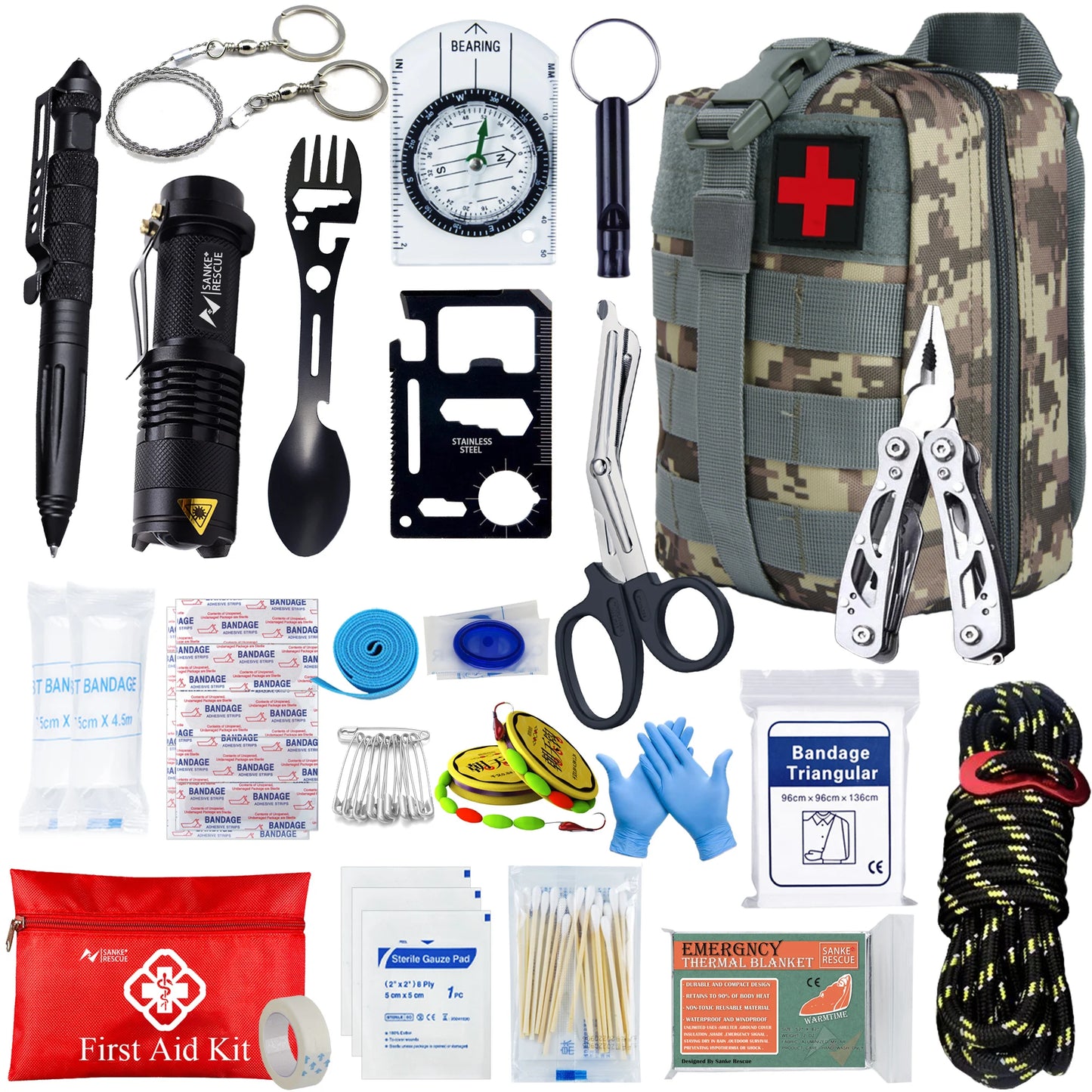 24-in-1 Survival & First Aid Kit
