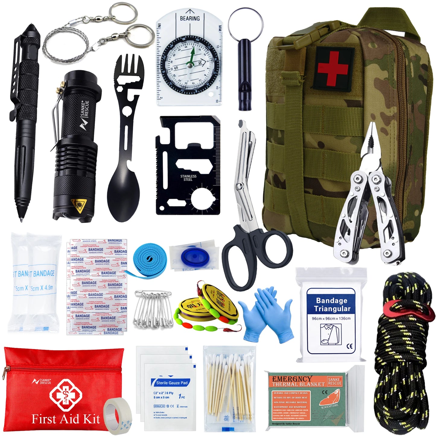 24-in-1 Survival & First Aid Kit
