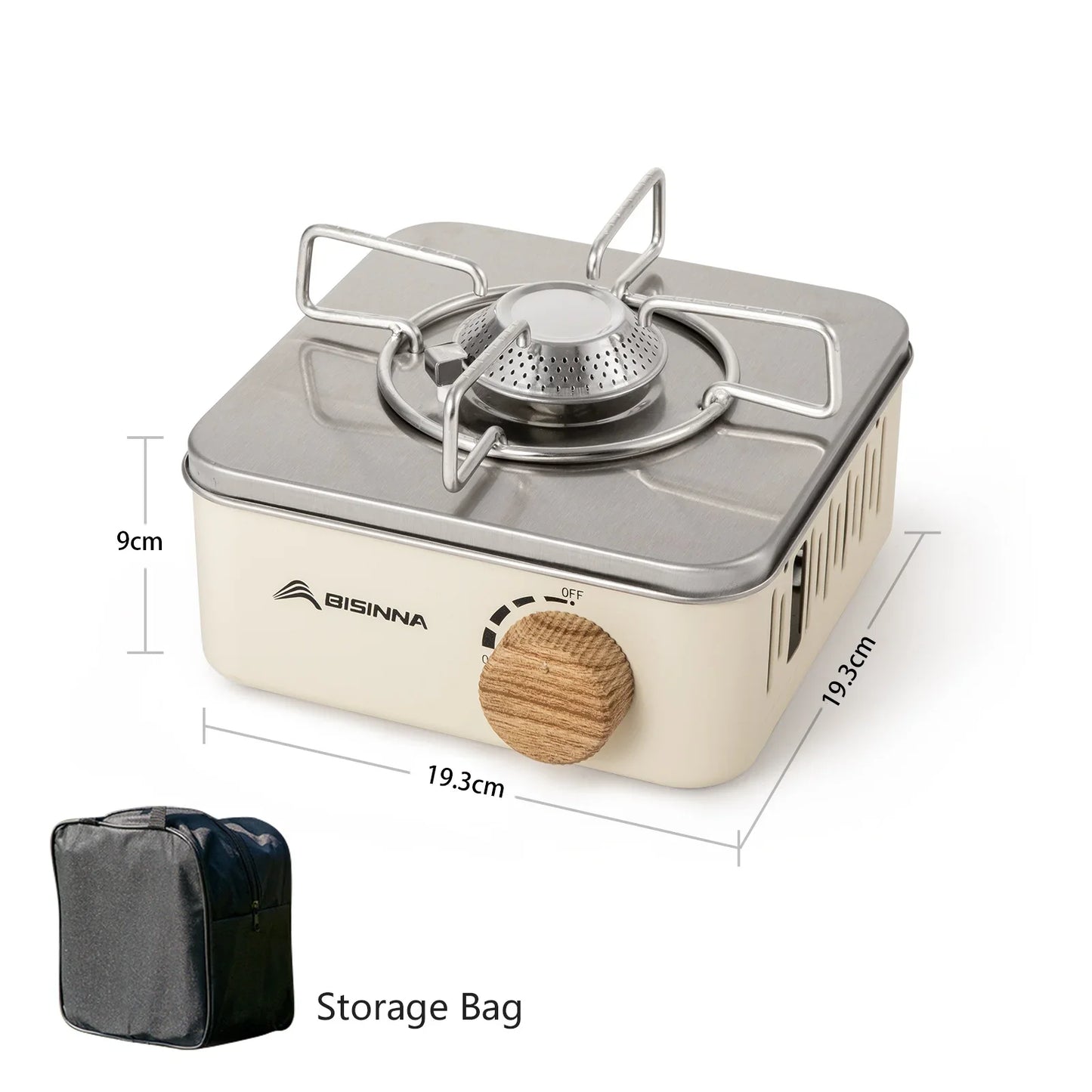 Portable Gas Camping Stove – 2800W High-Heat Burner for Outdoor Cooking by BISINNA, perfect for outdoor meals and emergencies.