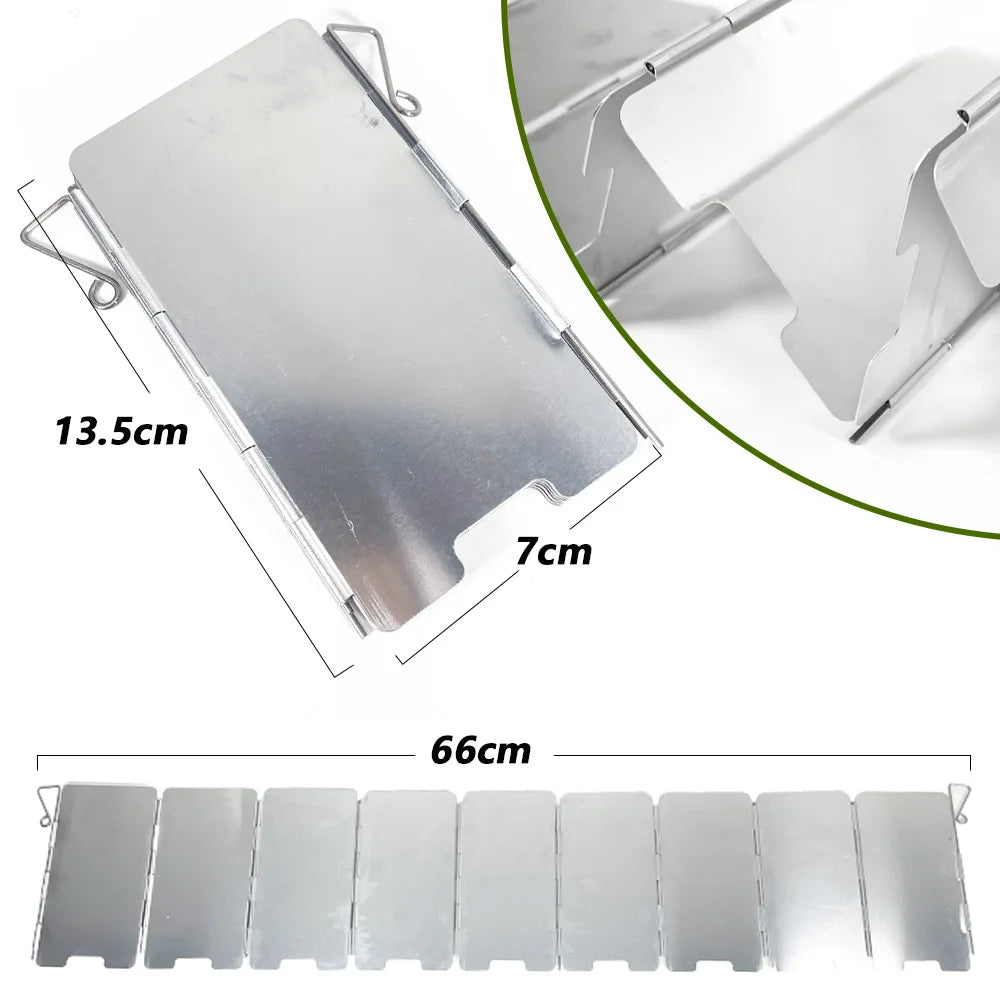 Durable Foldable Windshield for Gas Stove – Wind Protection for Cooking During Emergencies or Outdoor Use.