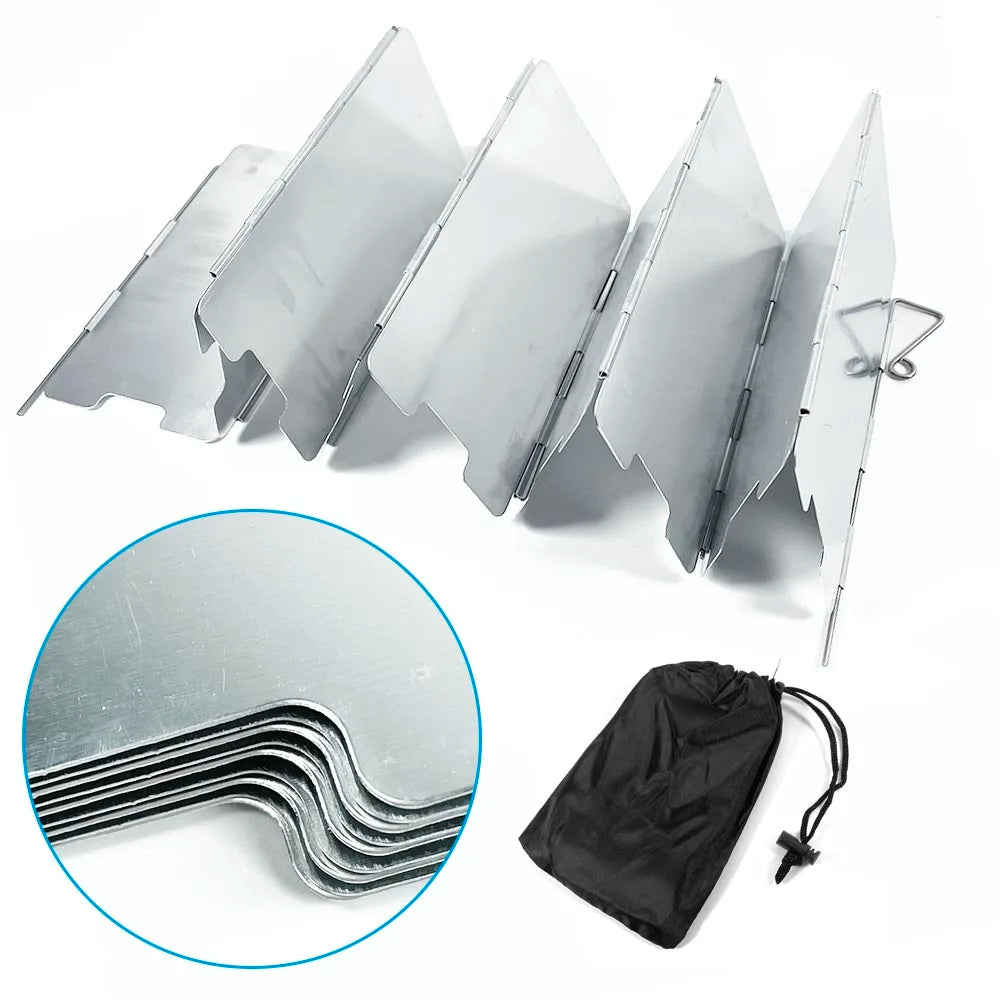 Foldable Windshield for Gas Stove – Wind Protection for Cooking During Emergencies or Outdoor Use, perfect for outdoor adventures.