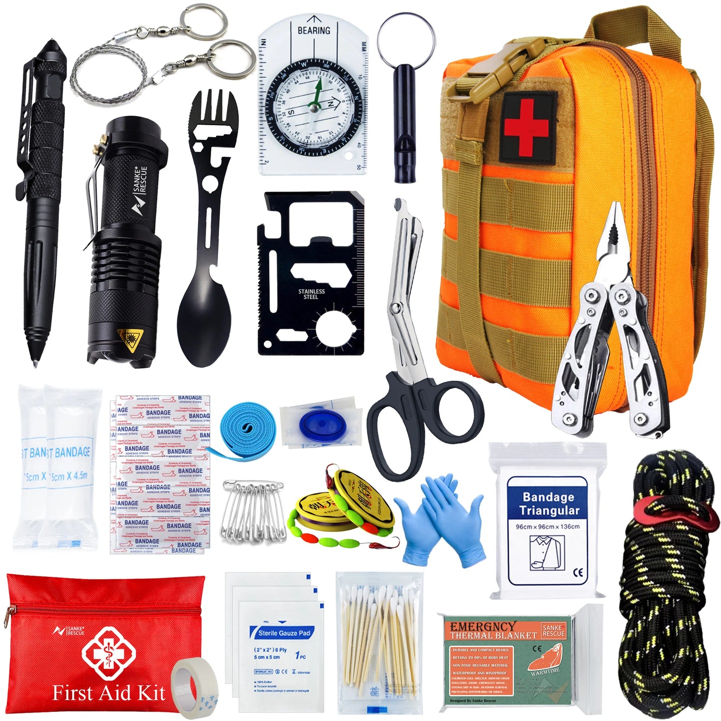 24-in-1 Survival & First Aid Kit