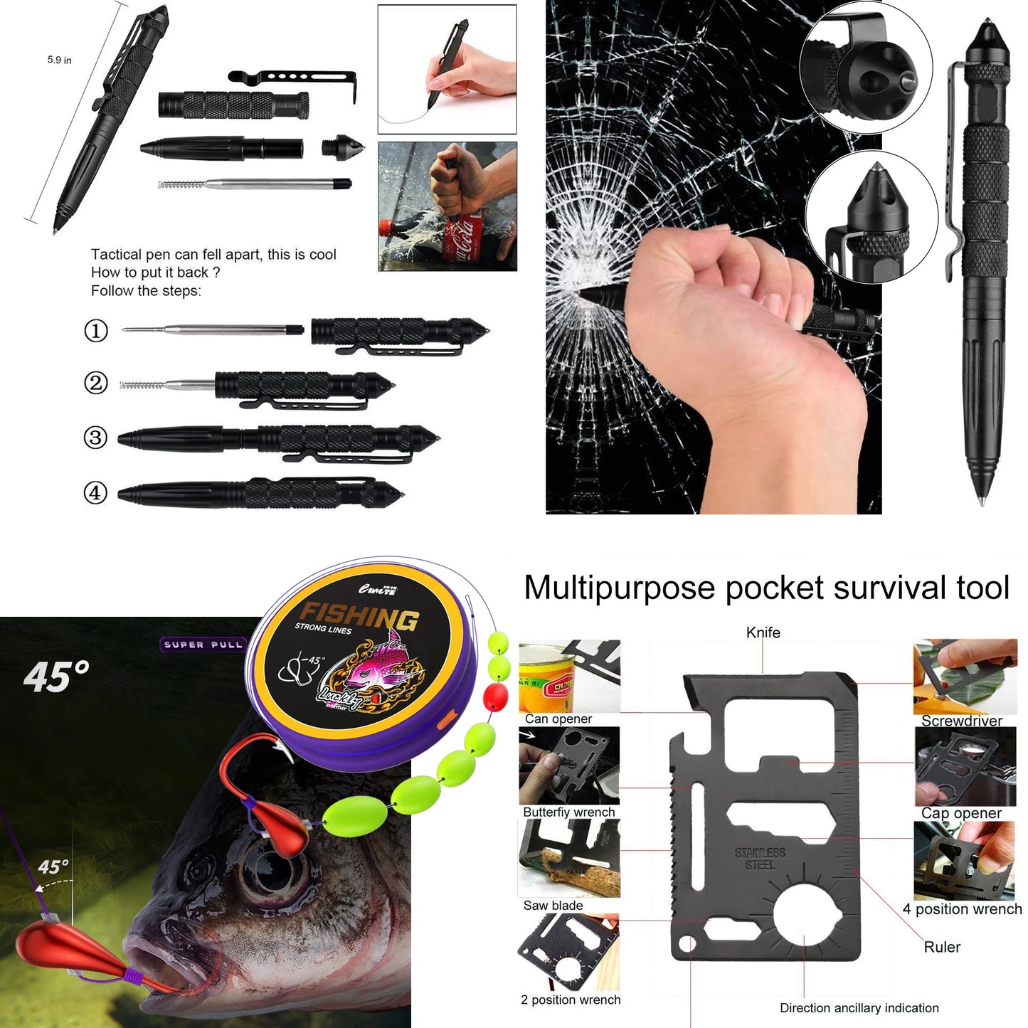 24-in-1 Survival & First Aid Kit
