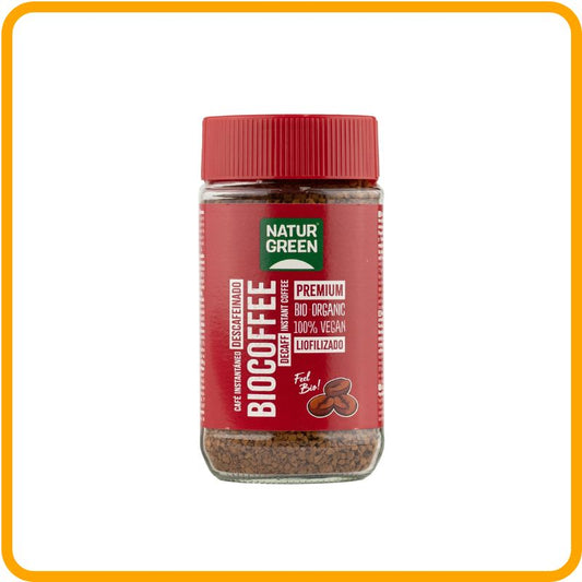 Café décaféiné instantané bio NaturGreen – 100 g | Écologique et végétalien 