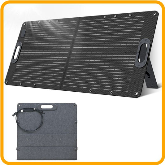 Panneau solaire pliable 100 W – Panneau ETFE haute efficacité | Sortie maximale 20,5 V, 4,88 A pour centrales électriques et utilisation en extérieur 