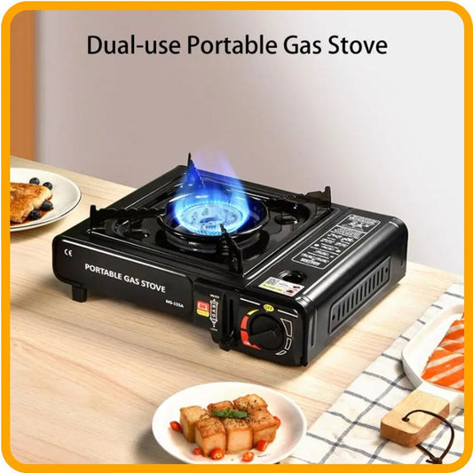 Dual-Fuel Butane & LPG Gas Stove – Portable Outdoor Cooker with Storage Box