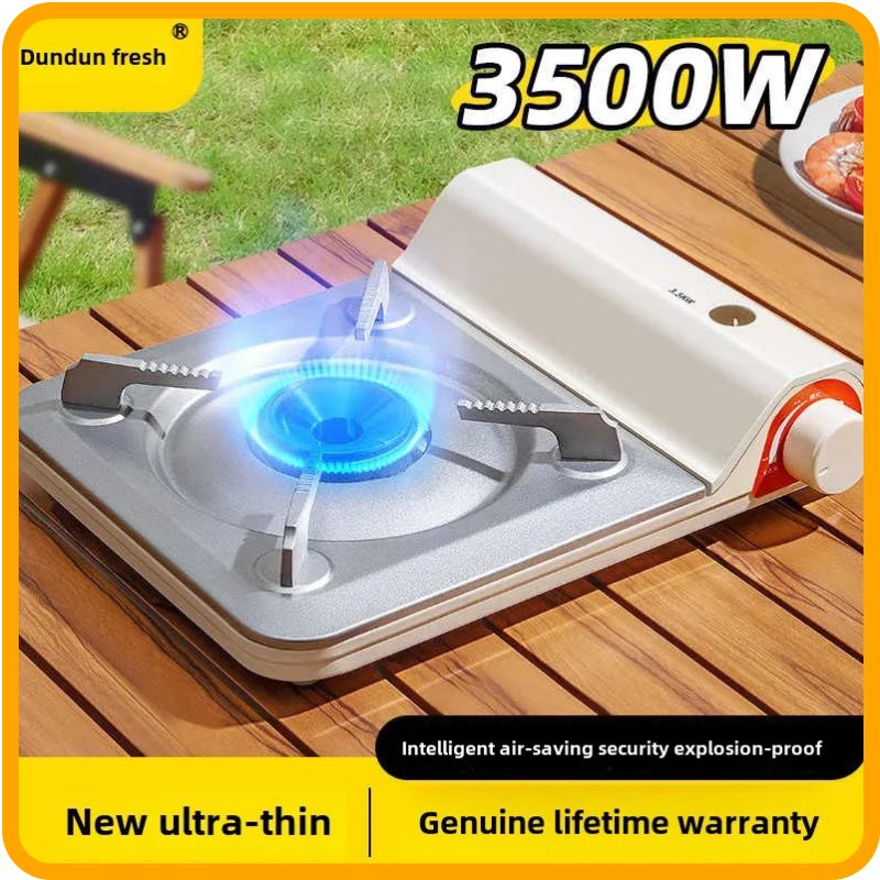 Portable Ultra-Thin Hot Pot Burner with Storage Box, 3500W, perfect for camping and outdoor cooking adventures.