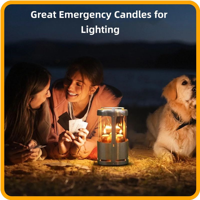 Enjoy clean, long-lasting light with the Emergency Beeswax Candles Pack for power outages and outdoor adventures.