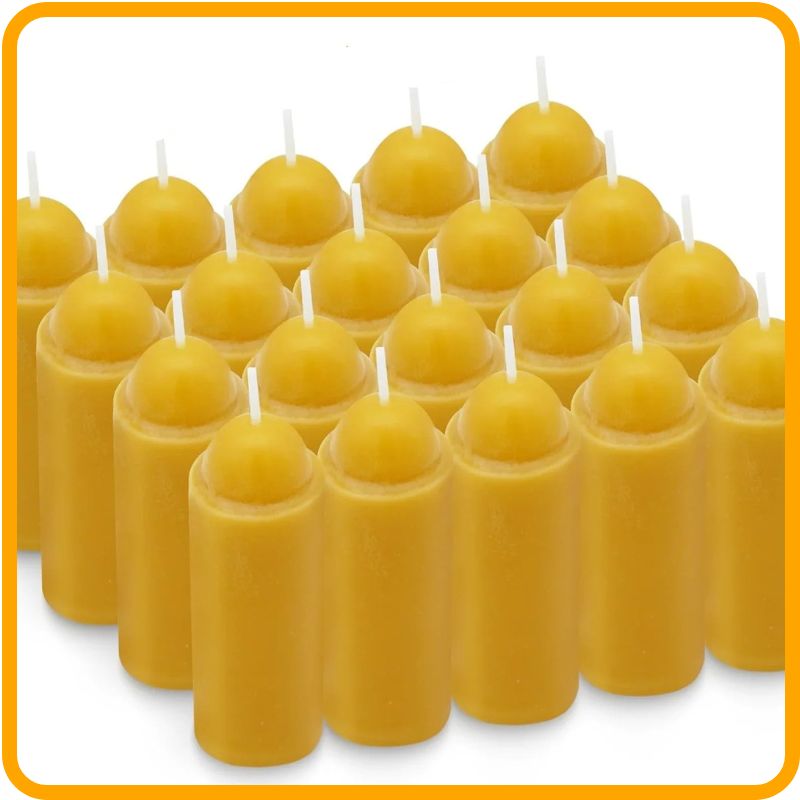 Emergency Beeswax Candles Pack – Clean, Long-Lasting Light for Power Outages, perfect for emergencies and outdoor adventures.