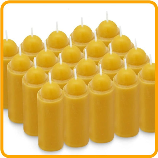 Emergency Beeswax Candles Pack – Clean, Long-Lasting Light for Power Outages, perfect for emergencies and outdoor adventures.