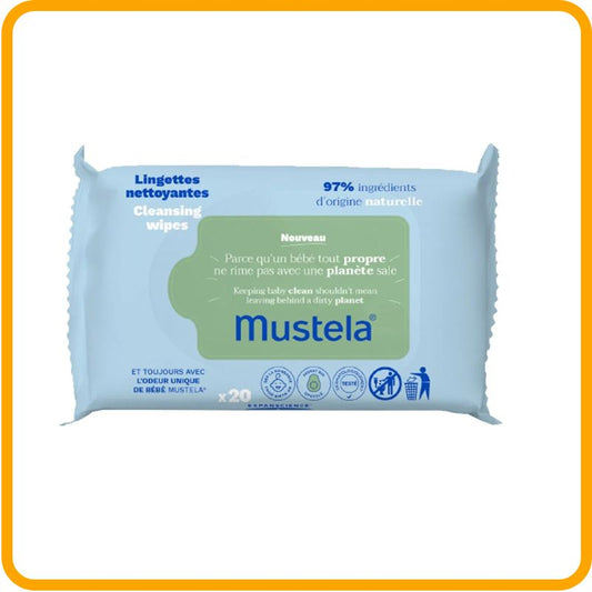 Lingettes nettoyantes bio pour bébé – Lot de 20 | Compostables
