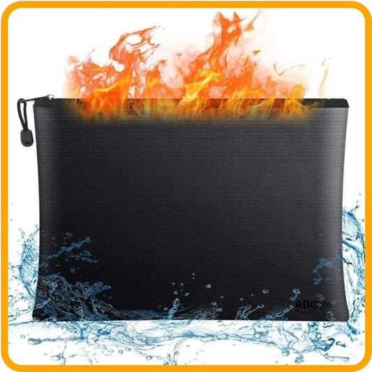 Sac à billets et documents ignifuge et étanche – Pochette de sécurité zippée