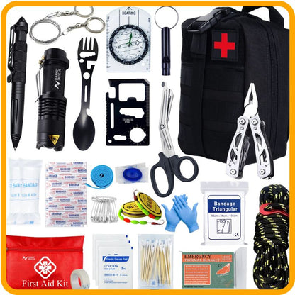 24-in-1 Survival & First Aid Kit