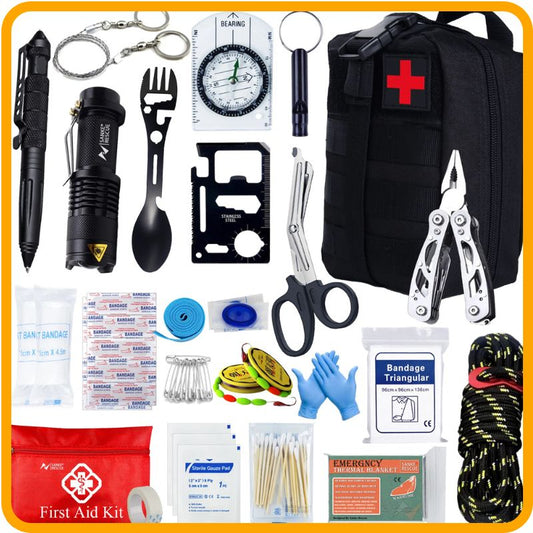 24-in-1 Survival & First Aid Kit