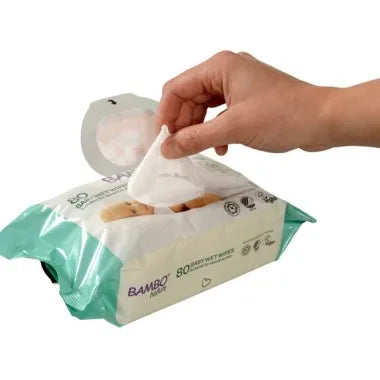 Bambo Nature Baby Wet Wipes – 80-Pack | Biodegradable, Alcohol-Free are eco-friendly and perfect for on-the-go cleanliness.
