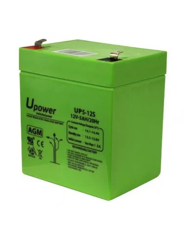 U-Power AGM 12V 5Ah Battery – Rechargeable Sealed | Backup Power for UPS, Toys, Electronics ensures reliable energy.