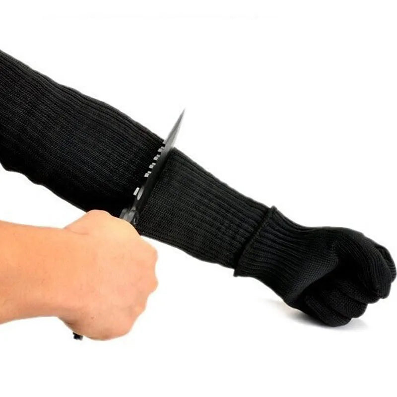 Cut-Resistant Arm Sleeves – Self-Defense protect against slashes with steel wire mesh for industrial safety.