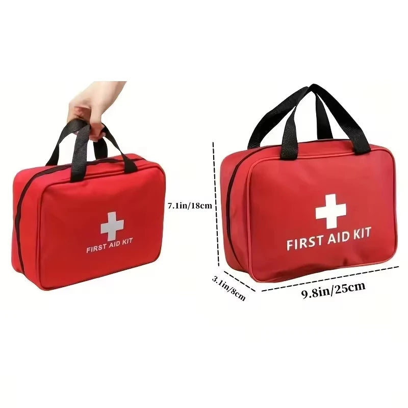 Compact 184-Piece First Aid Kit – Portable Emergency Medical Bag | For Outdoor, Home, Car, Hiking, and disaster readiness.