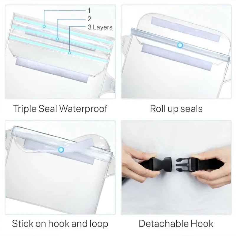 Durable Waterproof Mobile Phone Bag – Adjustable Waist Pouch | Lightweight keeps essentials safe in any chaos.