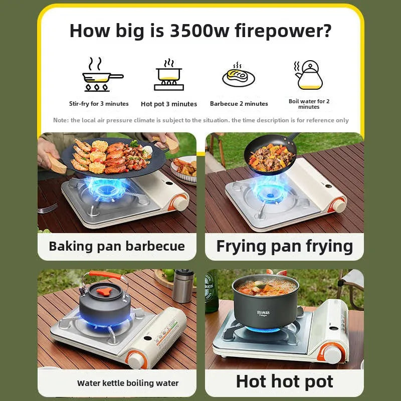 Portable Ultra-Thin Hot Pot Burner with Storage Box enables powerful outdoor cooking—perfect for camping and quick meals.