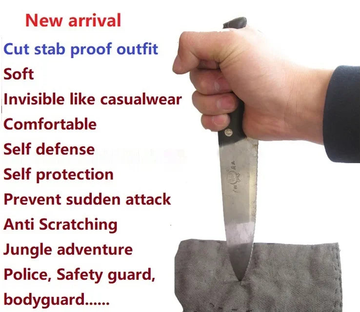 Lightweight Anti-Stab safety shirt for discreet personal protection and self-defense against cuts and punctures.