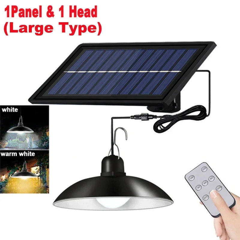 Illuminate your space with the Solar Pendant LED Light – Waterproof Outdoor Hanging Lamp, perfect for barns and patios.
