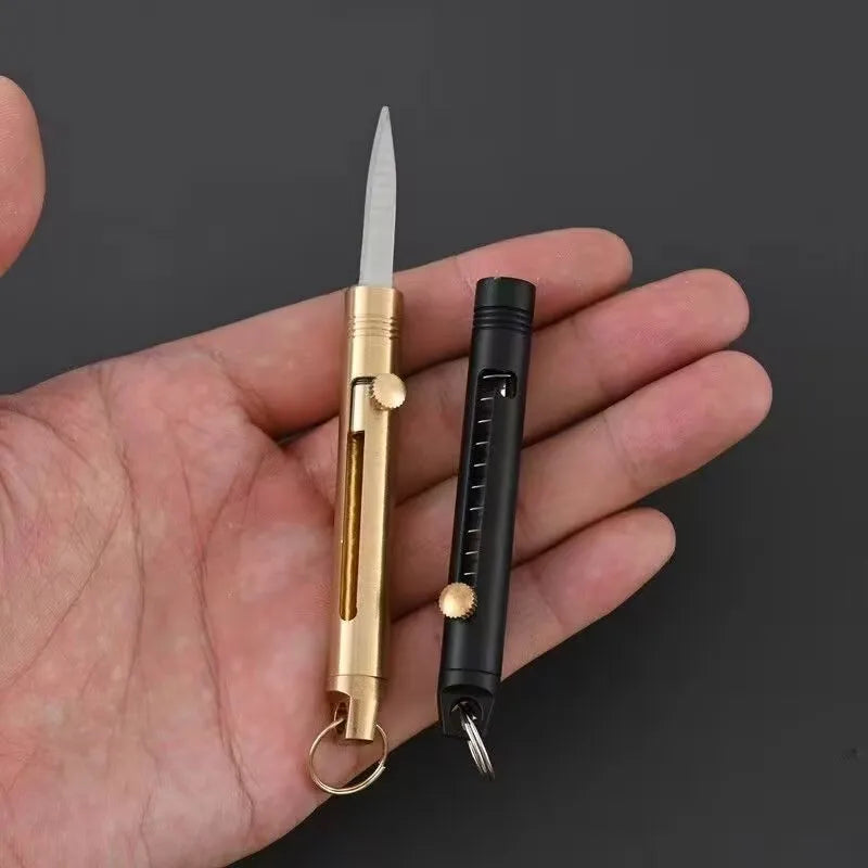 Compact and durable, the Mini Keychain Knife – Portable, Multifunctional Outdoor Tool is perfect for camping and survival.