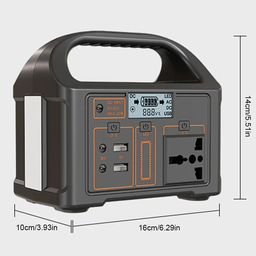 Power your adventures with the 100W Outdoor Power Bank with AC 220V Output – 24,000mAh LiFePO₄ Battery, LED Display.