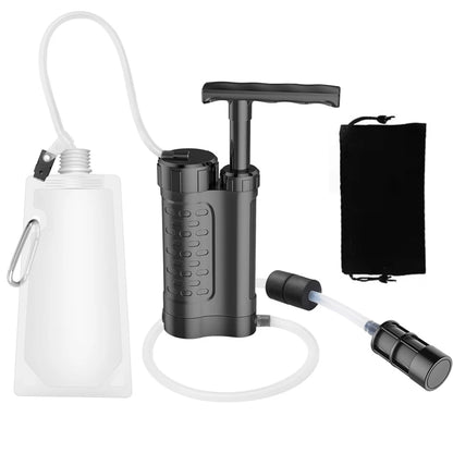 Water Purifier Pump, Water Filtration System with 0.01 Micron Water Filter, Emergency Survival Gear for Outdoor Camping and Hiking