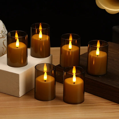 12 bougies piliers LED sans flamme à piles – Lumière blanche chaude | Télécommande et minuterie incluses 