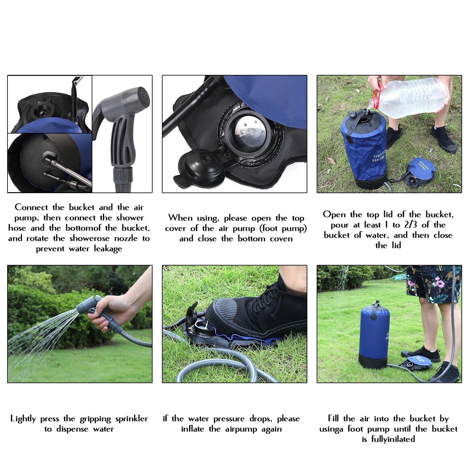 Effortlessly enjoy a clean rinse with the 12L Portable Outdoor Shower Bag – Fast Rinse, Big Capacity, Smart Design.