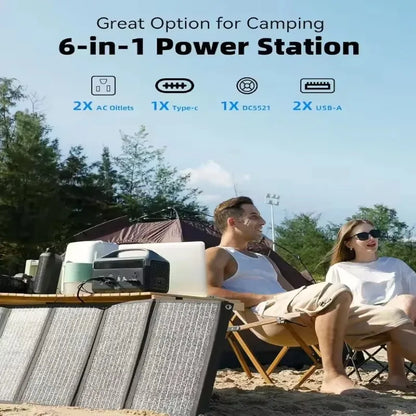 300W Solar Generator – Compact 179Wh LiFePO4 Portable Power Station with Pure Sine Wave Inverter