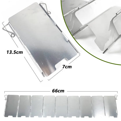 Durable Foldable Windshield for Gas Stove – Wind Protection for Cooking During Emergencies or Outdoor Use.
