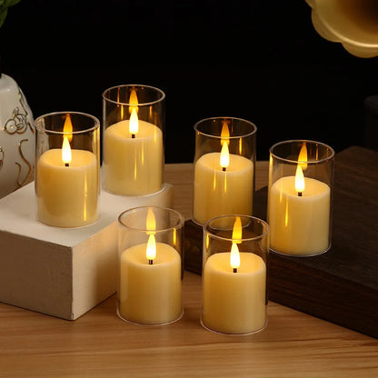 12 bougies piliers LED sans flamme à piles – Lumière blanche chaude | Télécommande et minuterie incluses 
