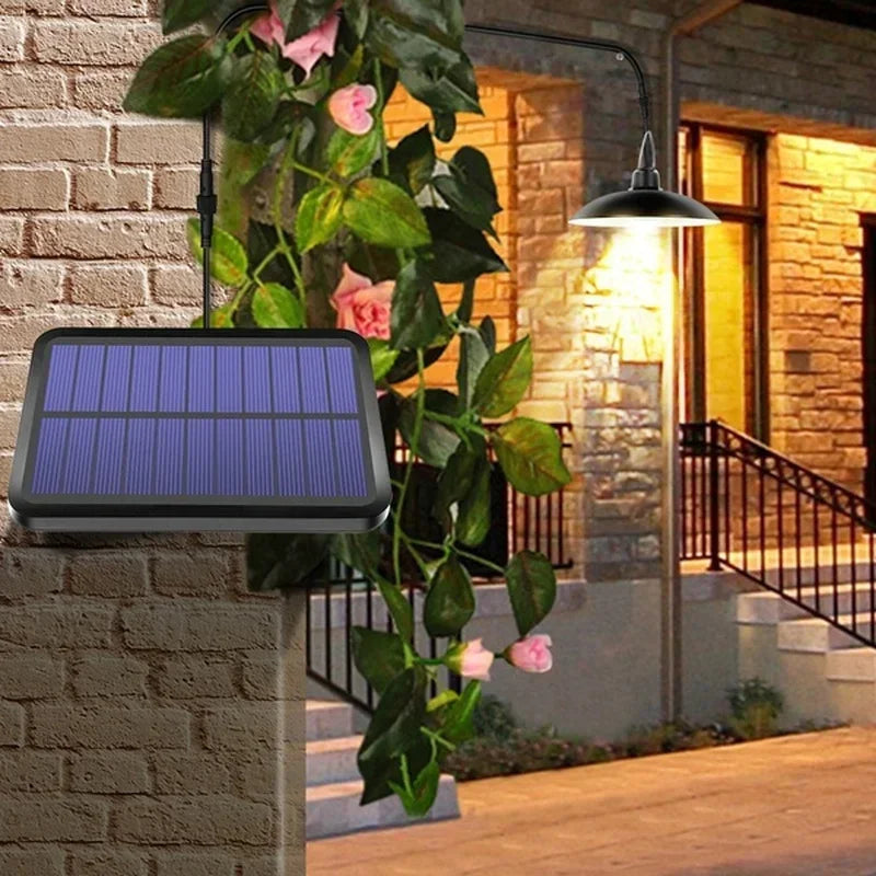 Illuminate your space with the Solar Pendant LED Light – Waterproof Outdoor Hanging Lamp, ideal for barns and patios.