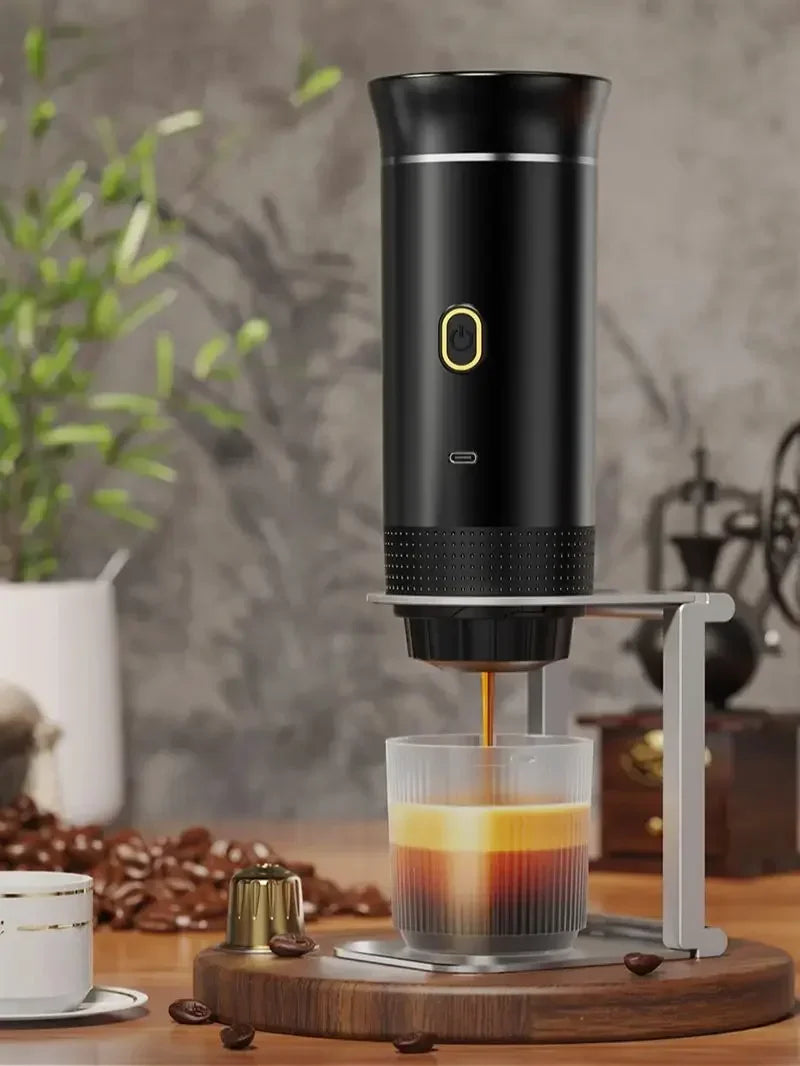 Brew barista-quality coffee anywhere with the Wireless Portable Espresso Machine – 3-in-1 Coffee Maker for Car, Travel, Camping.