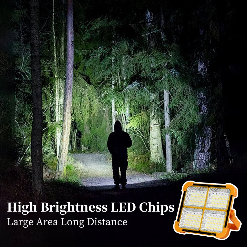 Brighten your adventures with the Portable Solar LED Outdoor Light – USB Rechargeable Emergency Lantern | Power Bank.