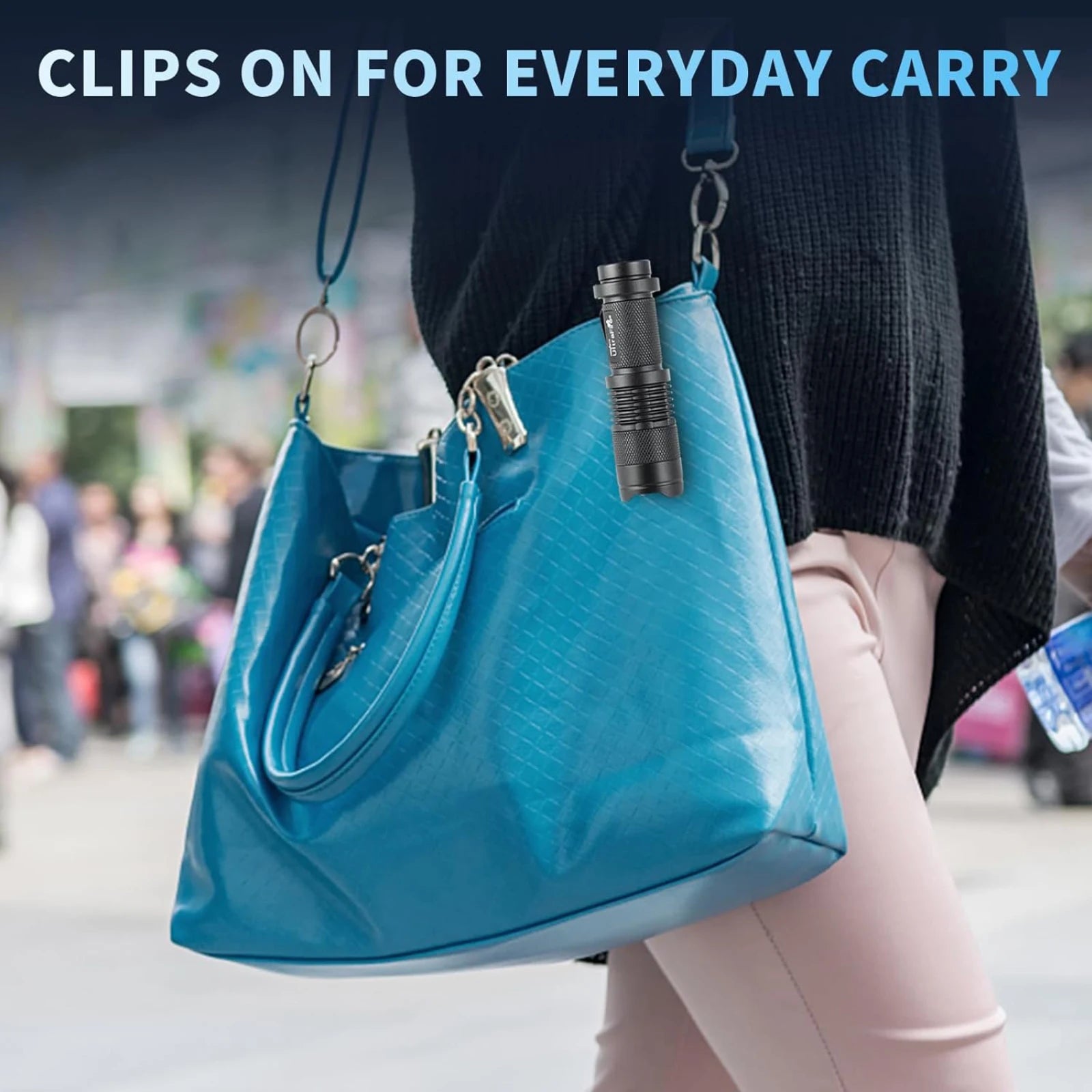 Compact and reliable, the UltraFire SK68 EDC Flashlight easily clips on for everyday carry convenience.