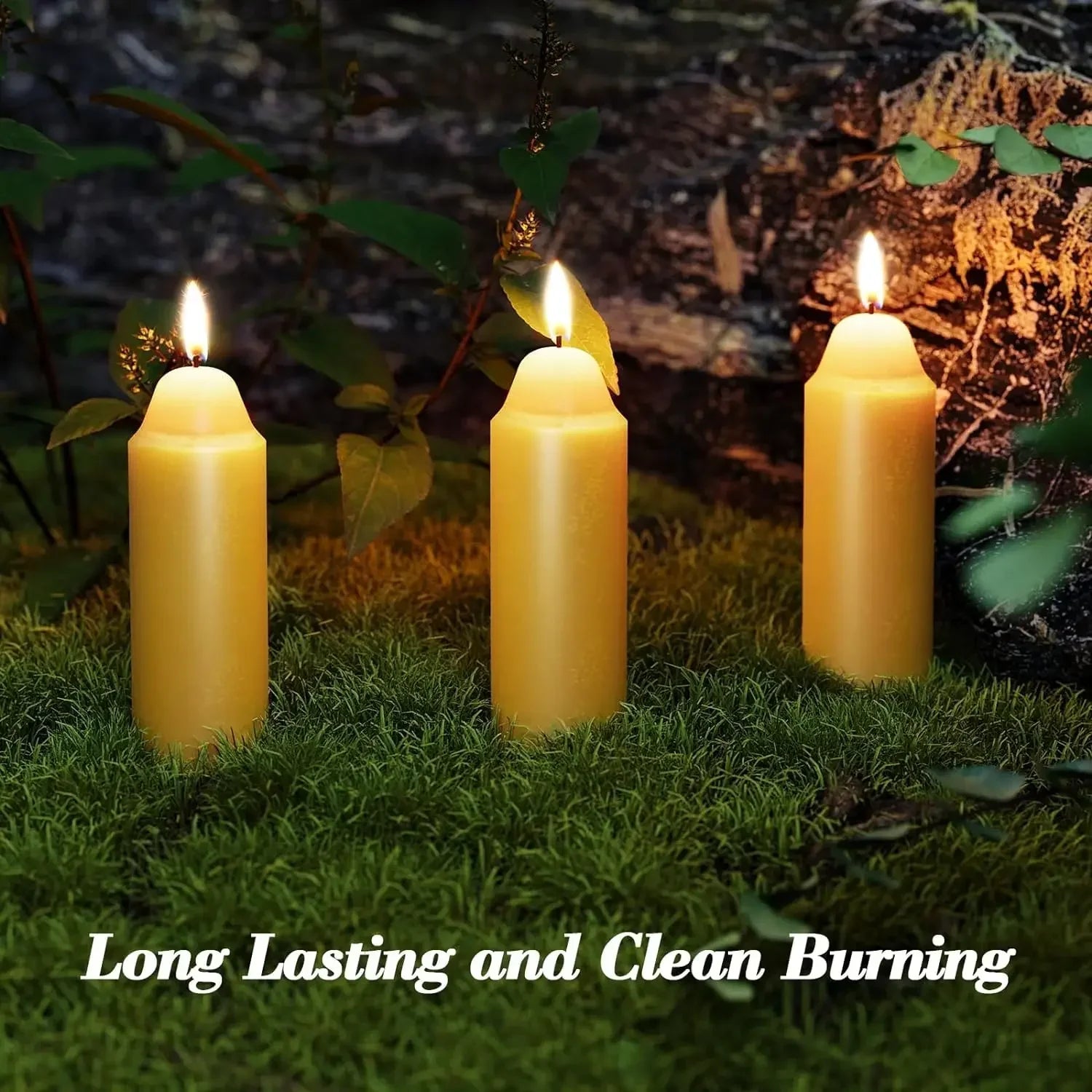 Emergency Beeswax Candles Pack – Clean, Long-Lasting Light for Power Outages, perfect for blackouts and camping.