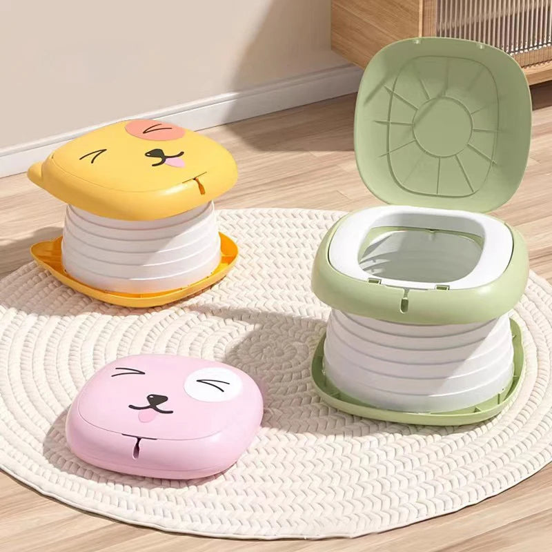 Compact and colorful, the 🚼 Folding Portable Toddler Potty – Travel Toilet is perfect for on-the-go emergencies.
