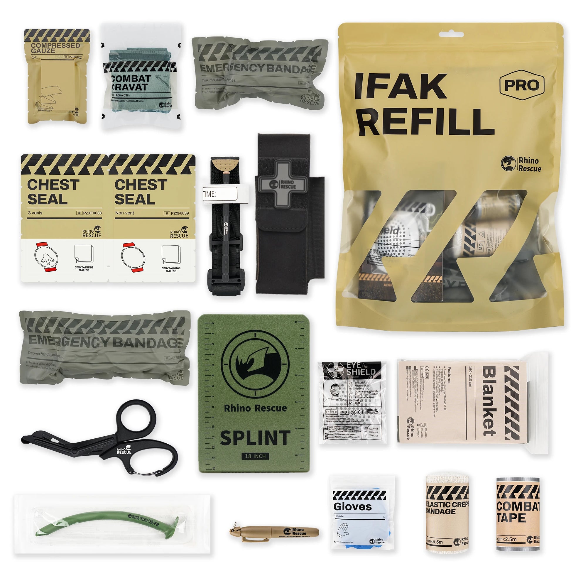 Prepare for emergencies with the Trauma First Aid Kit – Tactical Emergency Medical Pack, equipped for critical injuries.